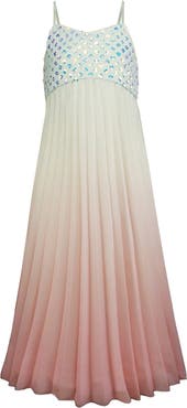 Zunie Kids' Embellished Bodice Ombré Party Dress