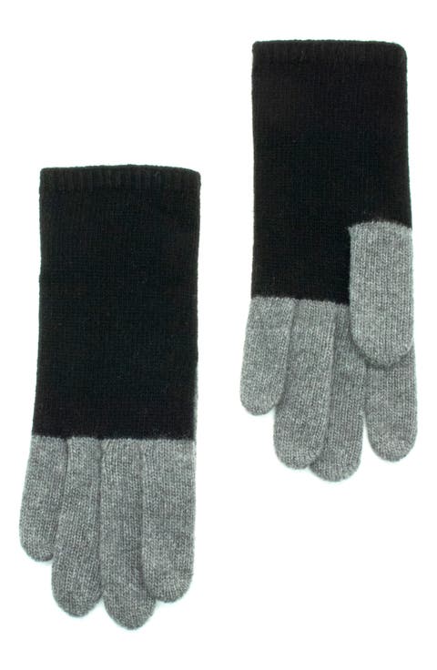 Colorblock Cashmere Gloves