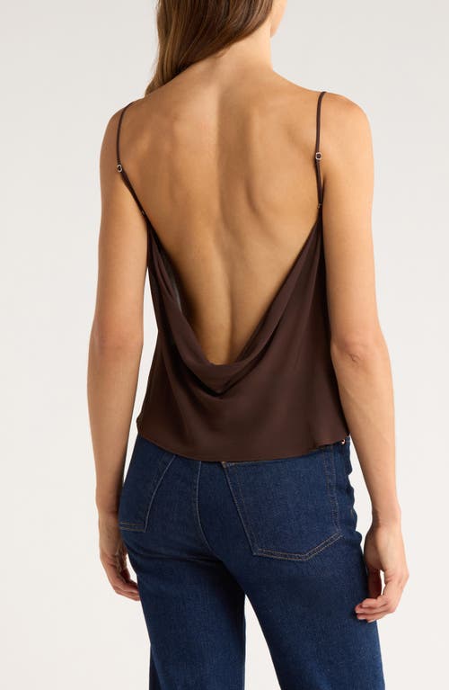 Reformation Astra Floral Cowl Neck Camisole In Brown