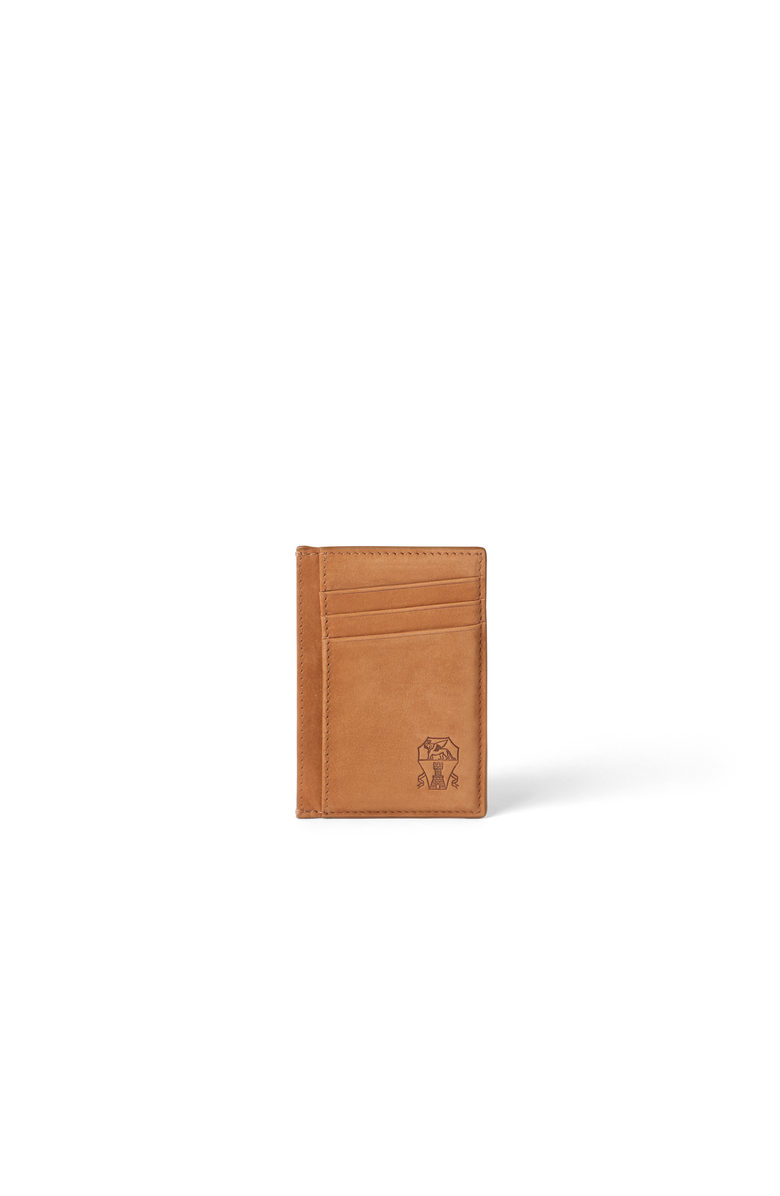 Brunello Cucinelli Nubuck card holder, Main, color, Natural