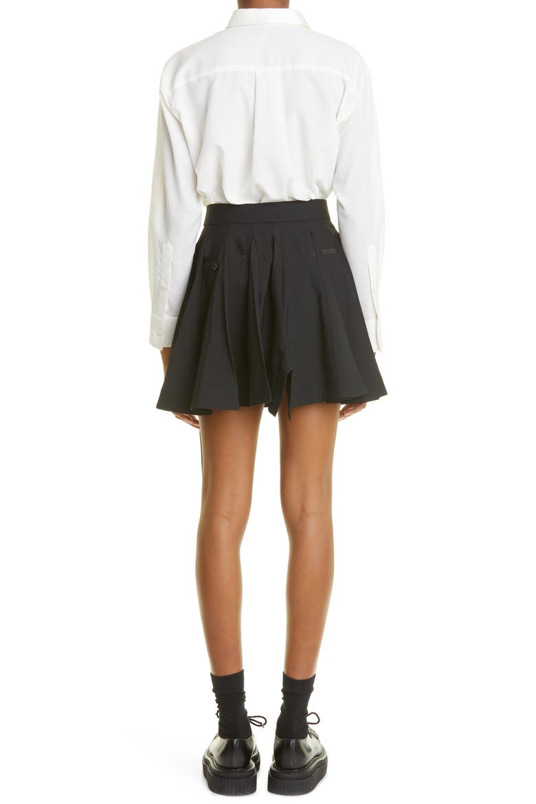 Long Sleeve Belted Shirtdress, Alternate, color, OFF WHITE BLACK