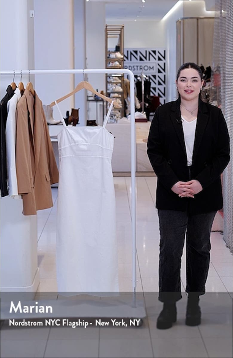 Raw Edge Denim Midi Dress, sales video thumbnail