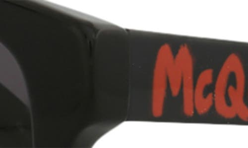 Alexander Mcqueen Mcqueen 56mm Square Sunglasses In Black Black Grey