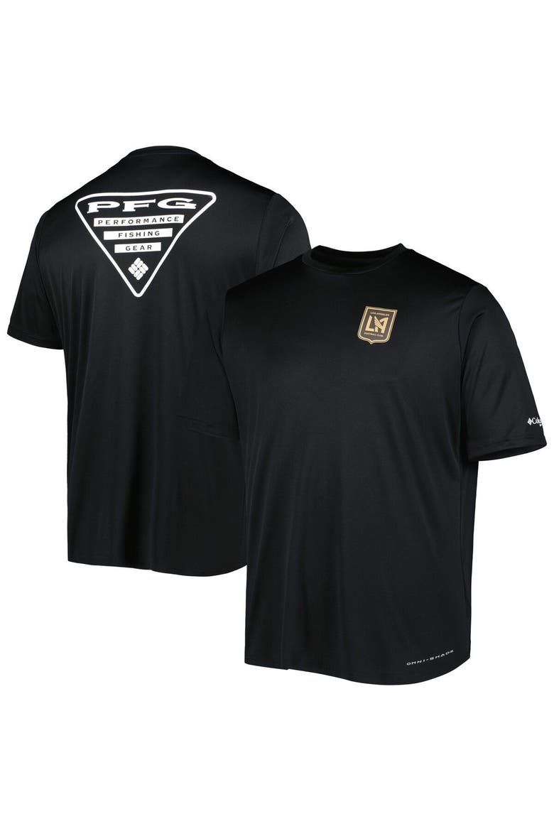 Men's Columbia Black LAFC Terminal Tackle Omni-Shade T-Shirt, Main, color, Black