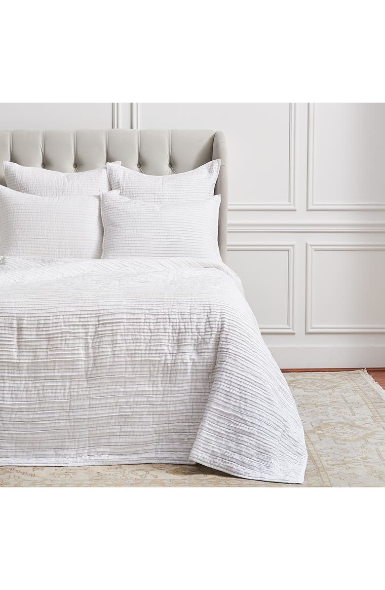 ELISABETH YORK 20" x 26" Tess Dove Cotton Standard Sham - Machine Washable, Alternate, color, White
