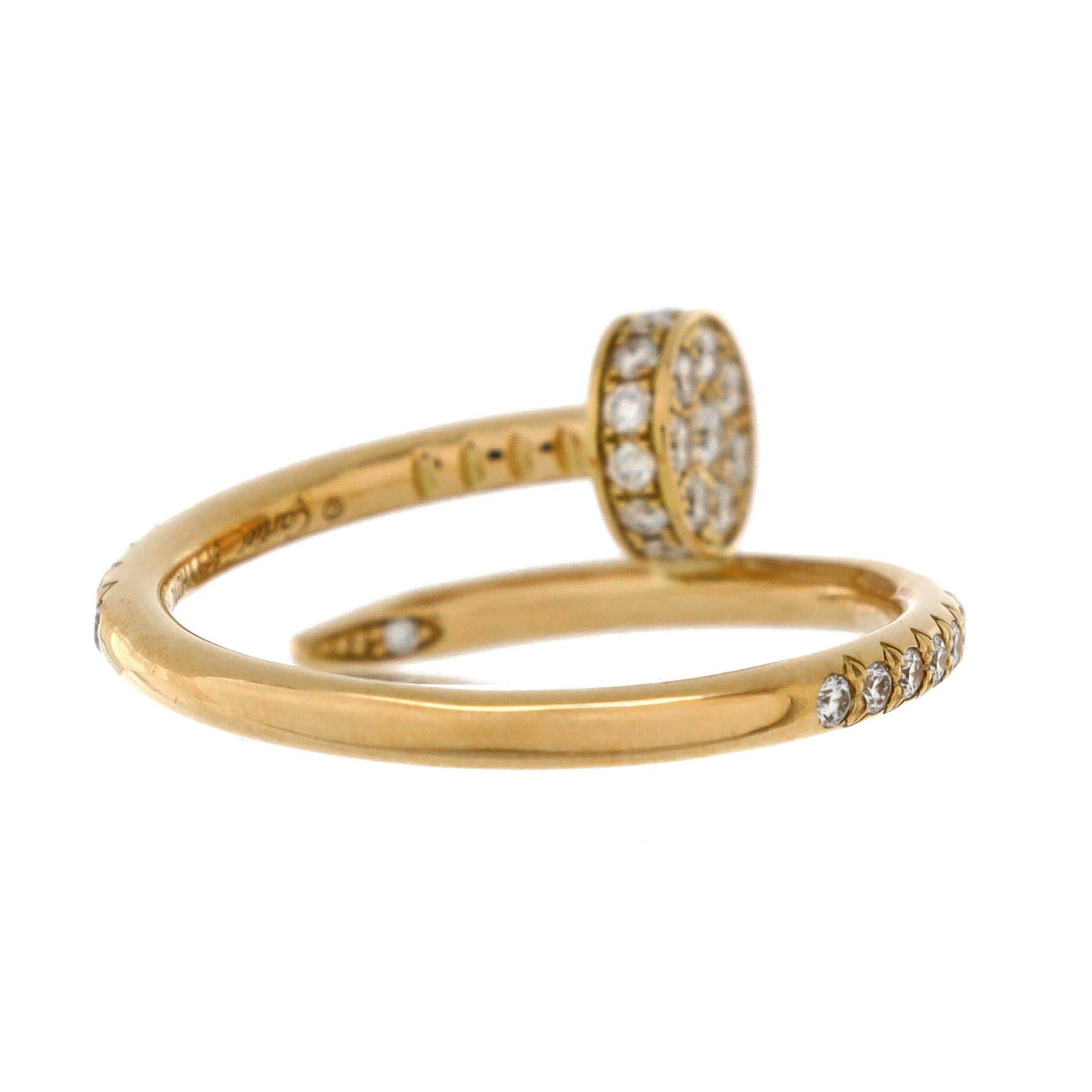 Juste un Clou Paved Ring 18K Yellow Gold with Diamonds Small, Alternate, color, Metallic Gold