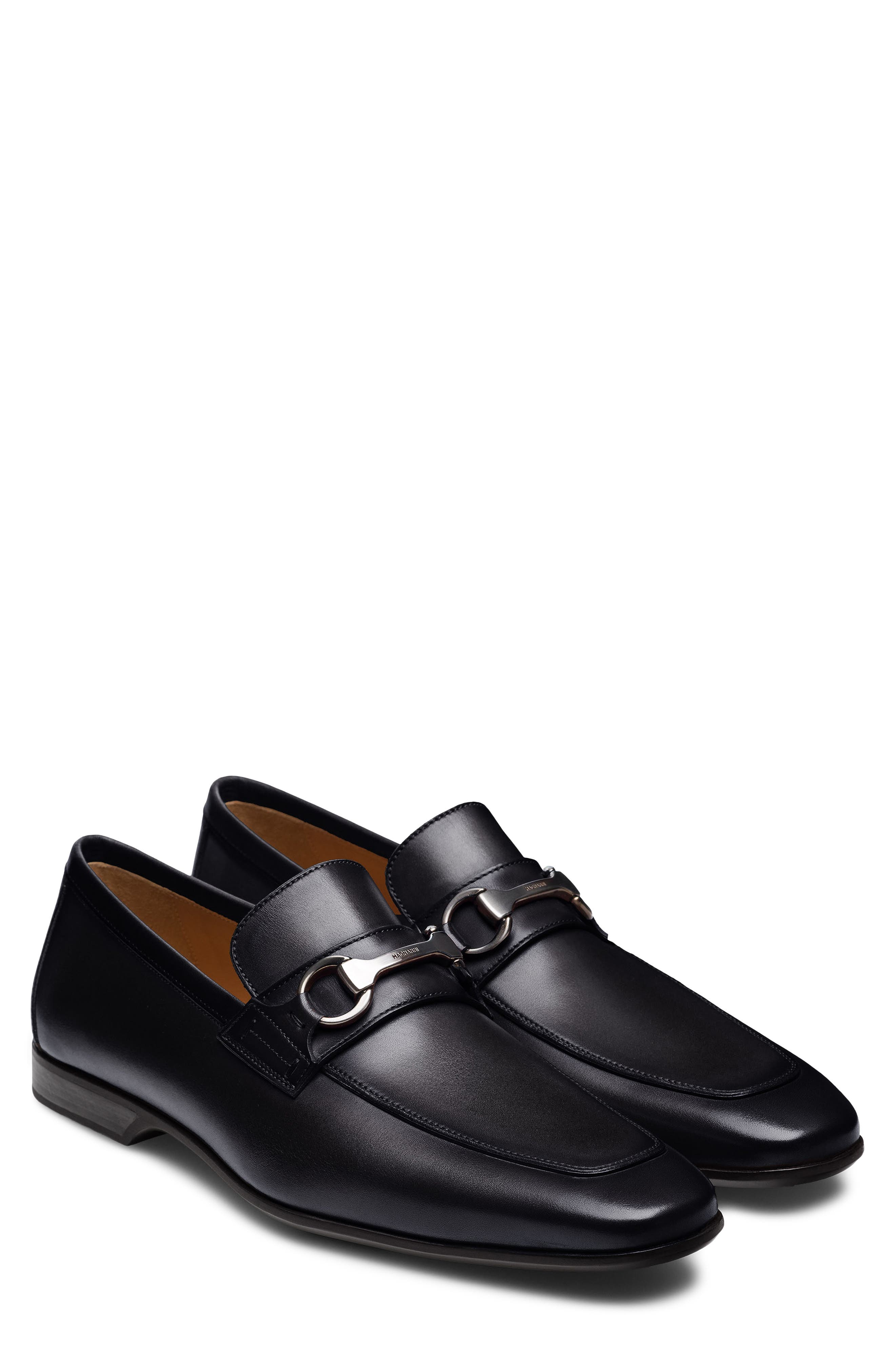 Rafa Leather Bit Loafer, Main, color, BLACK