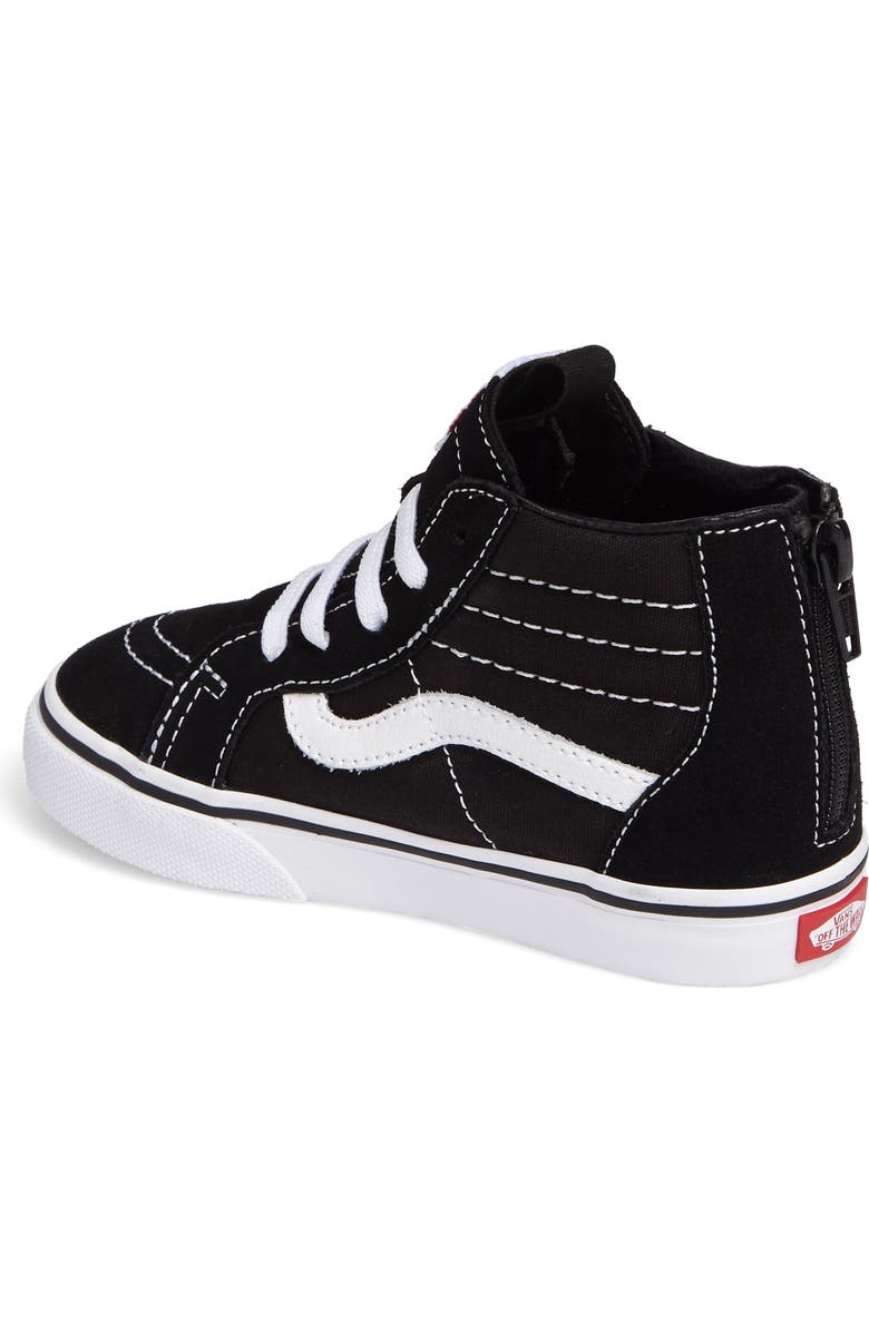 Vans Sk8-Hi Zip Sneaker, Alternate, color, Black/ White