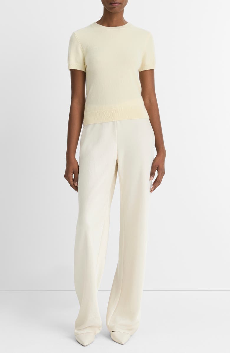 Vince Wool & Cashmere Blend Crewneck Sweater, Alternate, color, Lt Butter