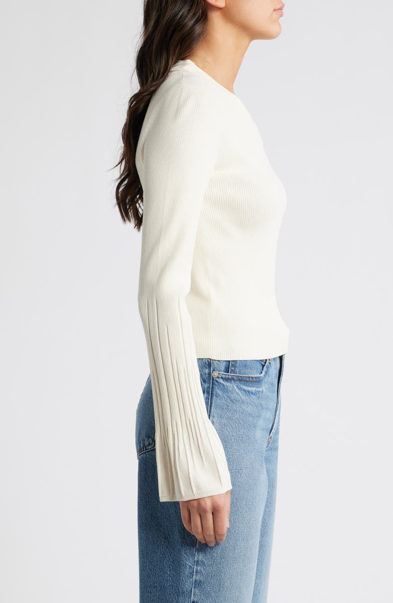 rag & bone Austen Rib Sweater, Alternate, color, Ivory