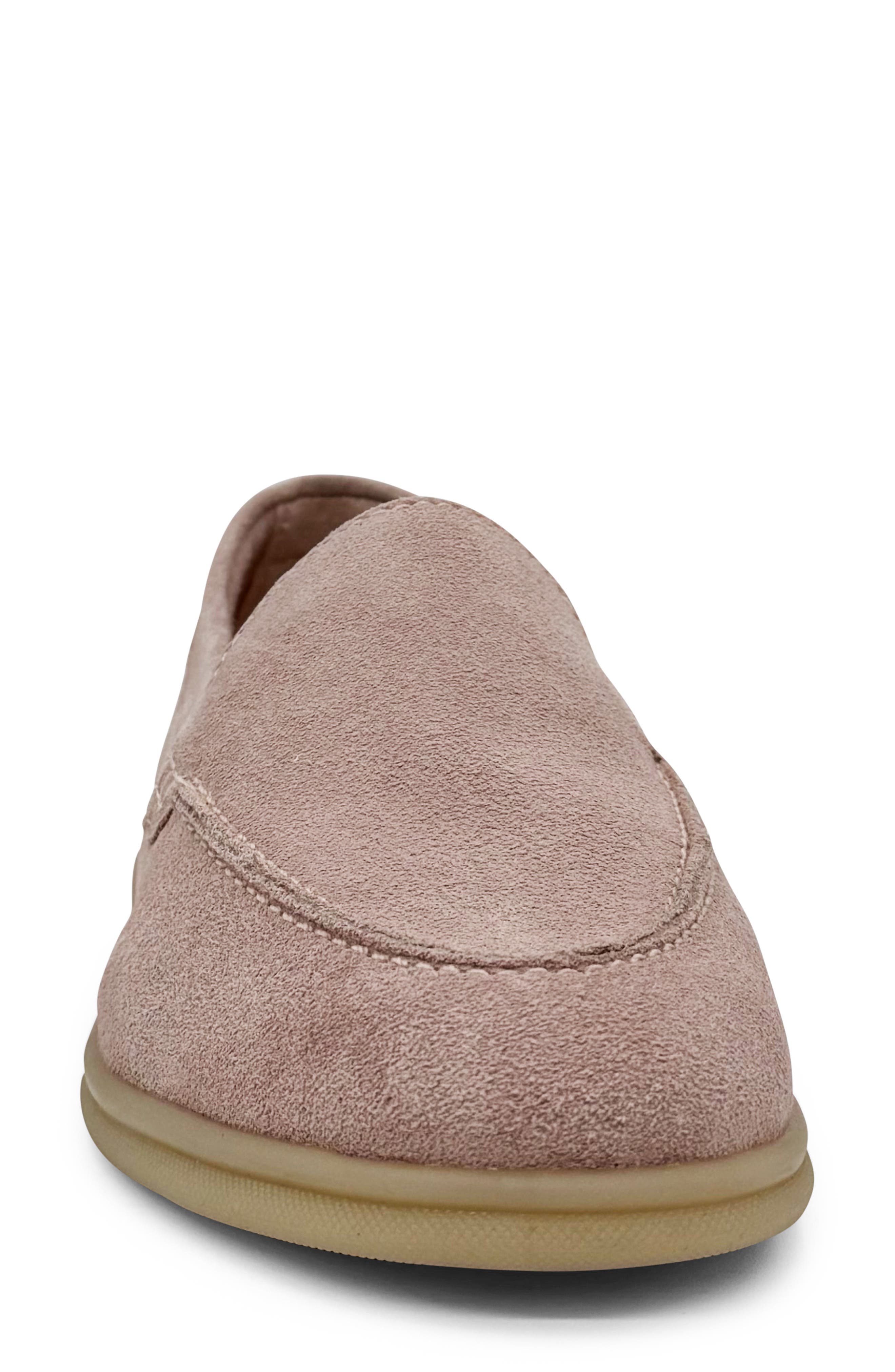 Lama Suede Loafer, Alternate, color, PINK SUEDE