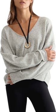 Free People See Me V-Neck Pullover Sweater