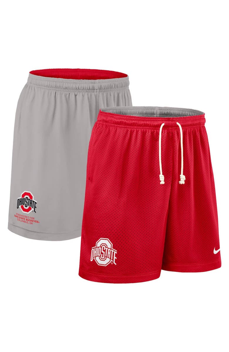 Nike Men's Nike Scarlet/Gray Ohio State Buckeyes 2025 Sideline Reversible Performance Shorts, Main, color, Scarlet