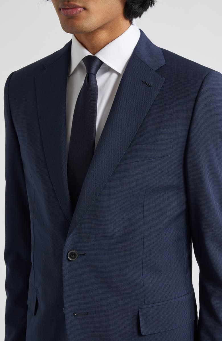 Valentino Crosshatch Stretch Wool Suit, Alternate, color,