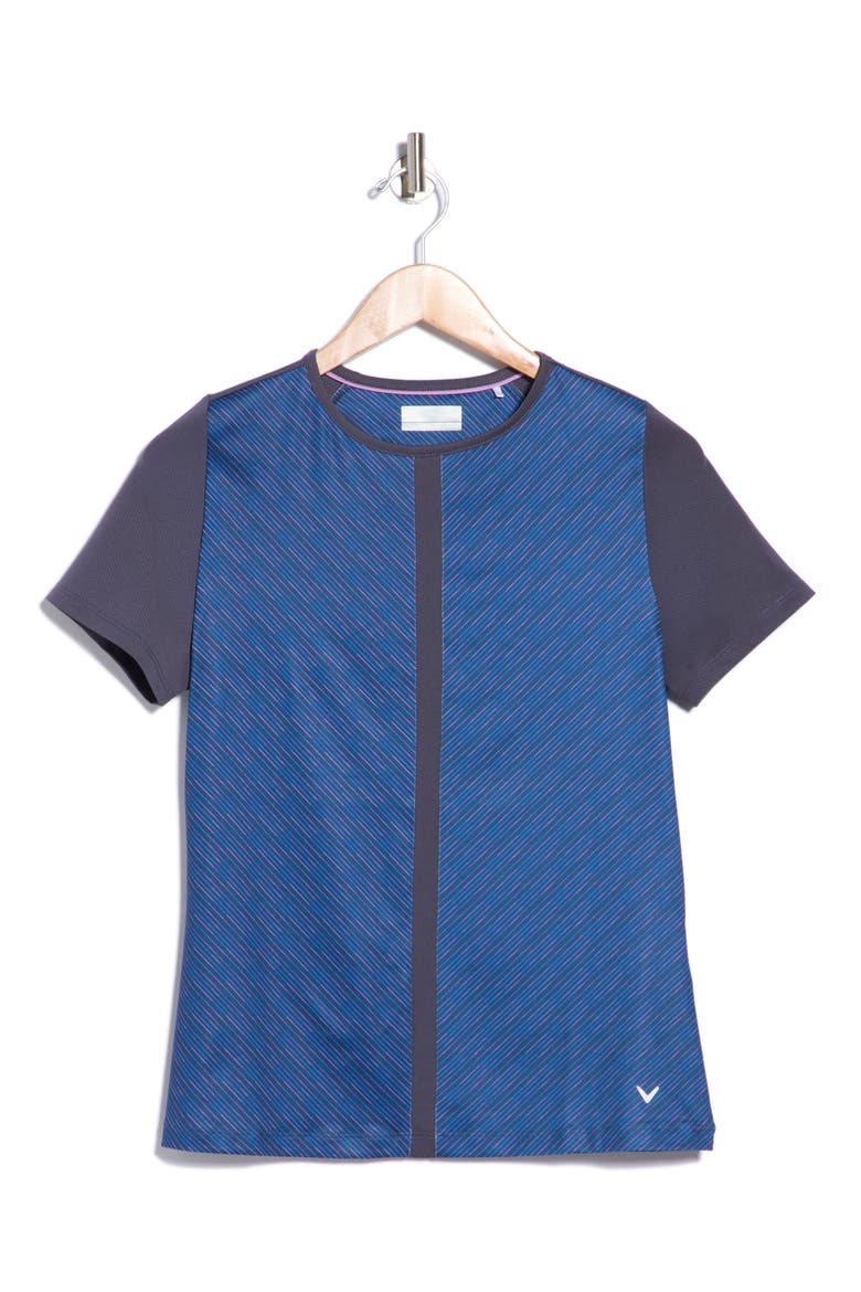Mitered Reflective Performance T-shirt, Main, color, ODYSSEY GRAY