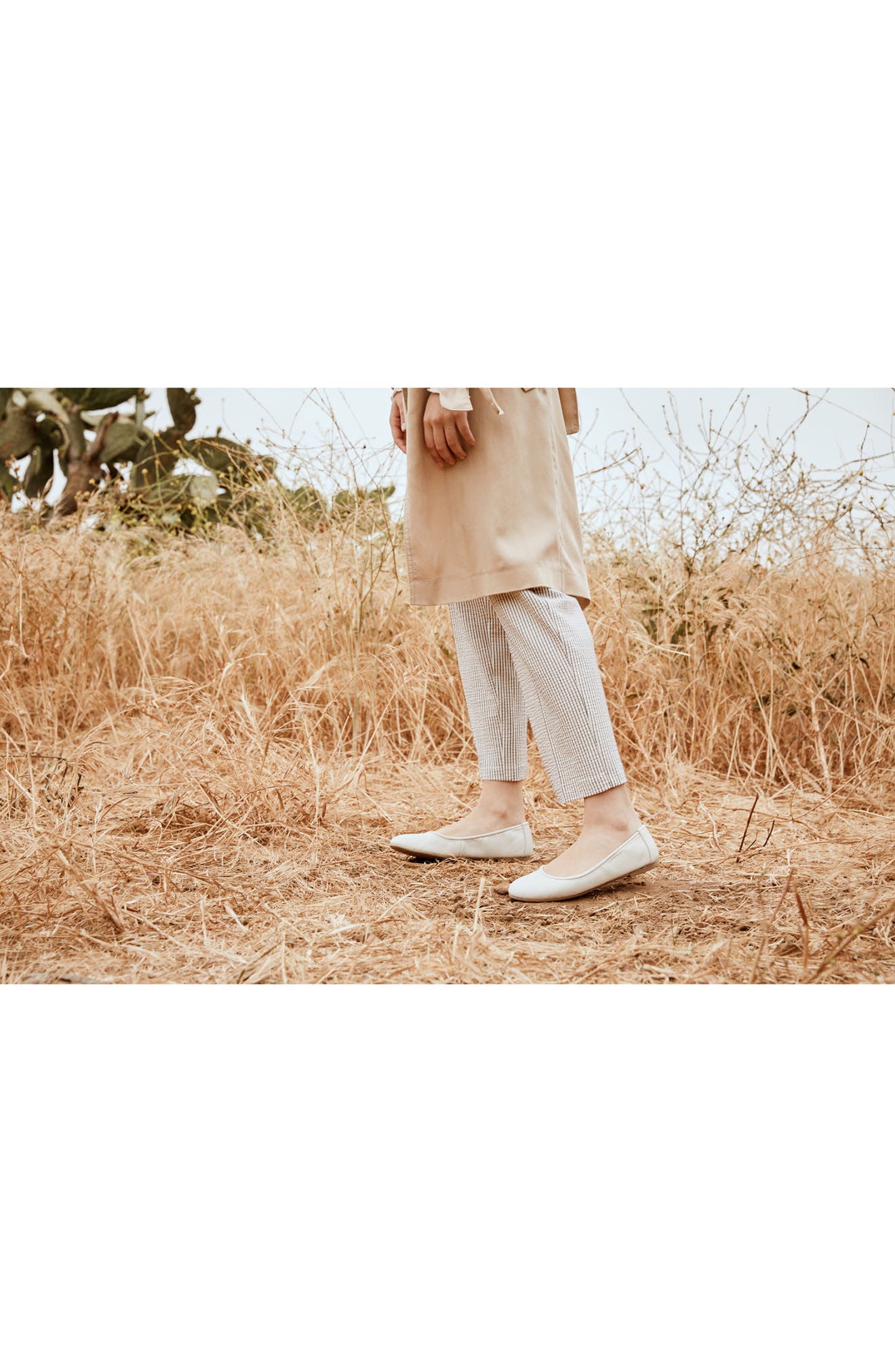 Anna Ballerina Flat, Alternate, color, WHITE