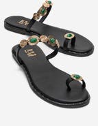 Forever & Always Shoes Martinez Leather Thong Sandal
