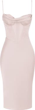 HOUSE OF CB Myrna Corset Satin Slipdress
