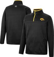 COLOSSEUM Men's Colosseum Black Iowa Hawkeyes Rebound Quarter-Snap Jacket
