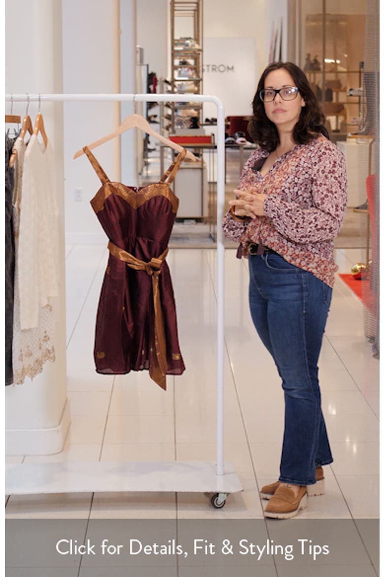 Gianna Fit & Flare Silk Dress video