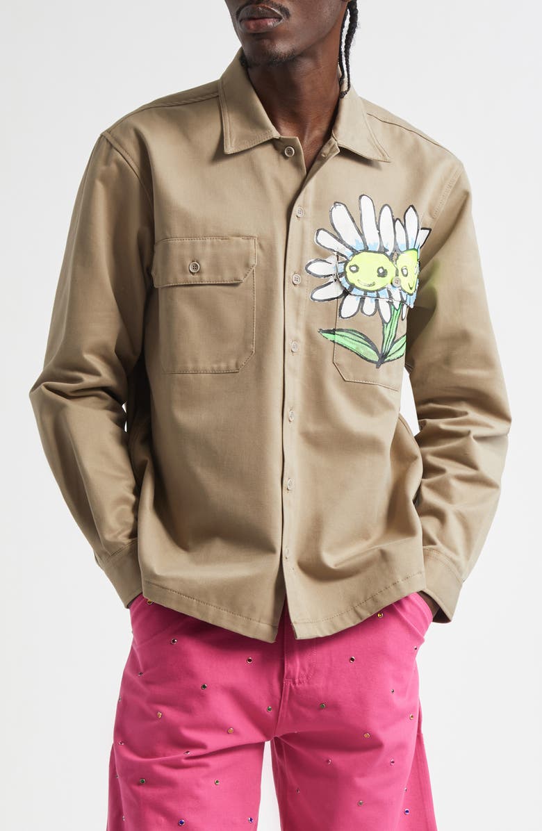 Sky High Farm Workwear Gender Inclusive Daisy Work Shirt, Main, color, 