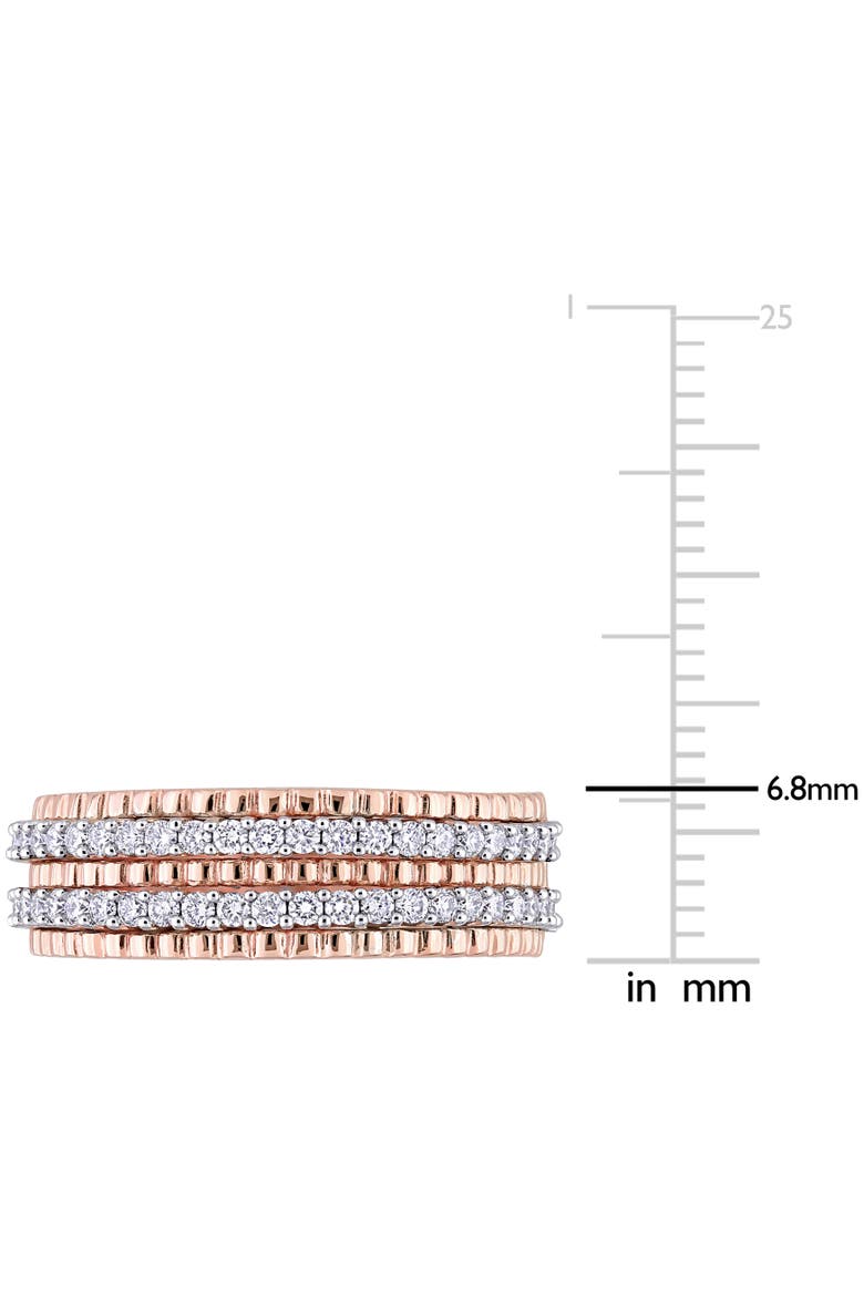 Diamond Double Row Eternity Ring 14k, Alternate, color, 14k Gold
