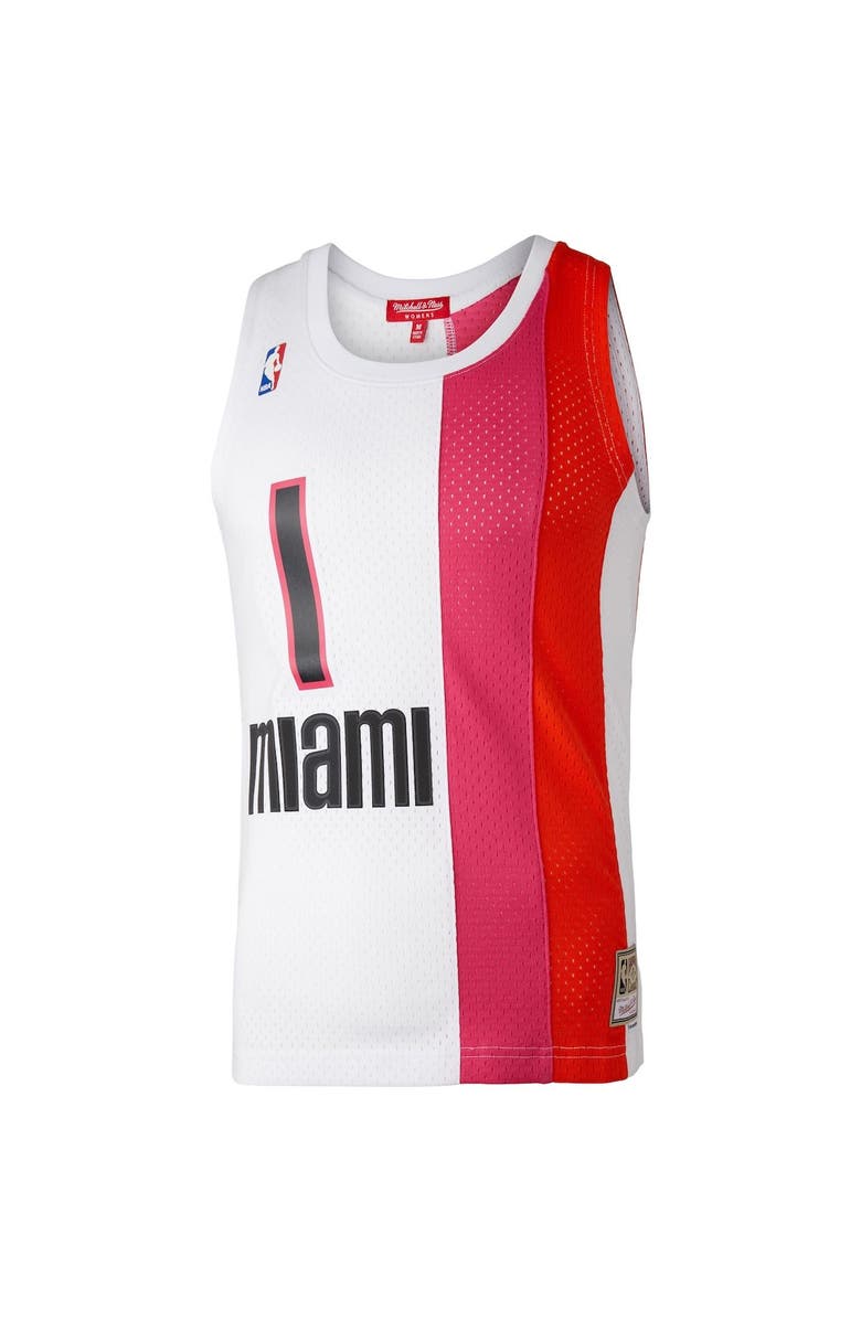 Mitchell & Ness Women's Mitchell & Ness Chris Bosh White Miami Heat Hardwood Classics 2011/12 Swingman Jersey, Alternate, color, 