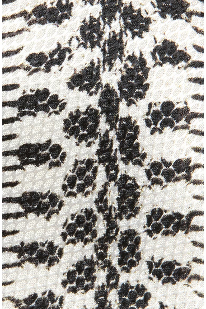 Snake Print Silk Skinny Tie, Alternate, color, WHITE/ BLACK