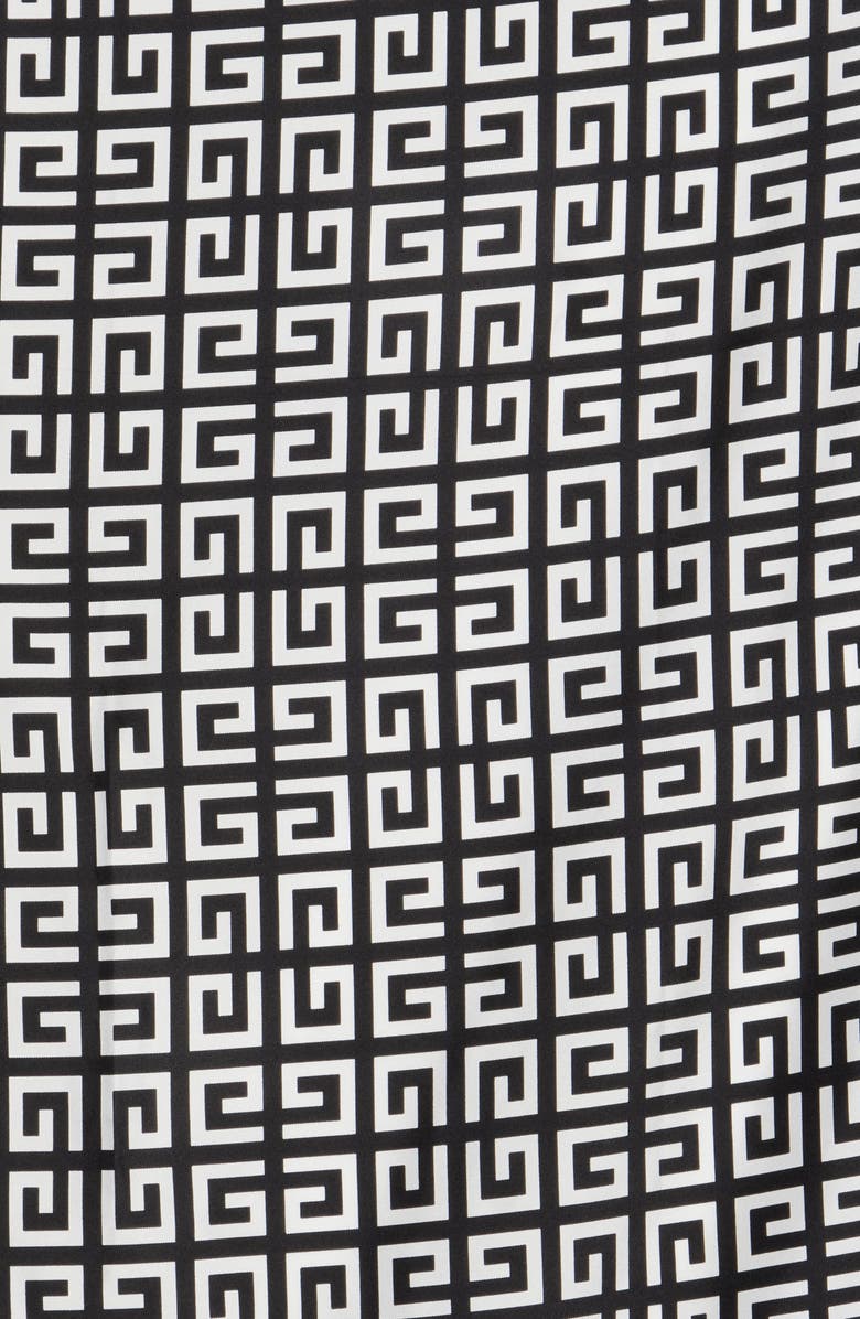 Givenchy 4G Logo Silk Square Scarf, Alternate, color, Black White