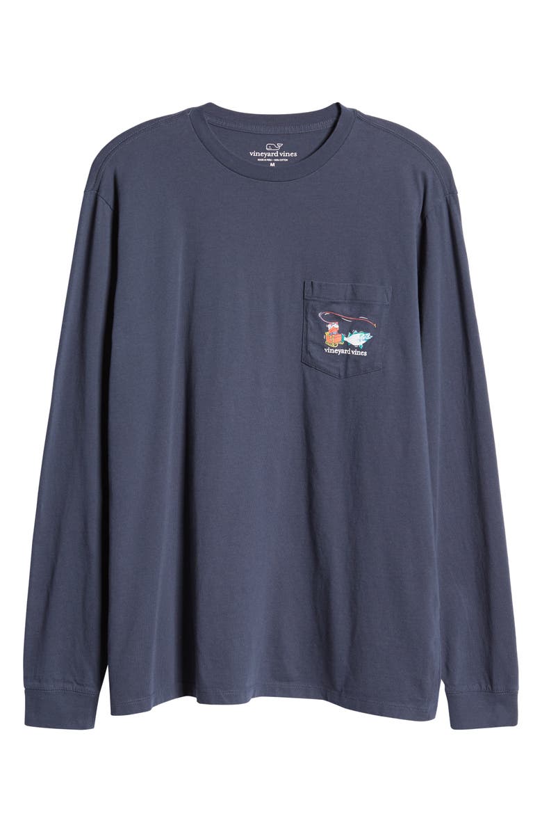 vineyard vines Men's Flying Through the Night Long Sleeve Pocket Graphic Tee, Alternate, color, 