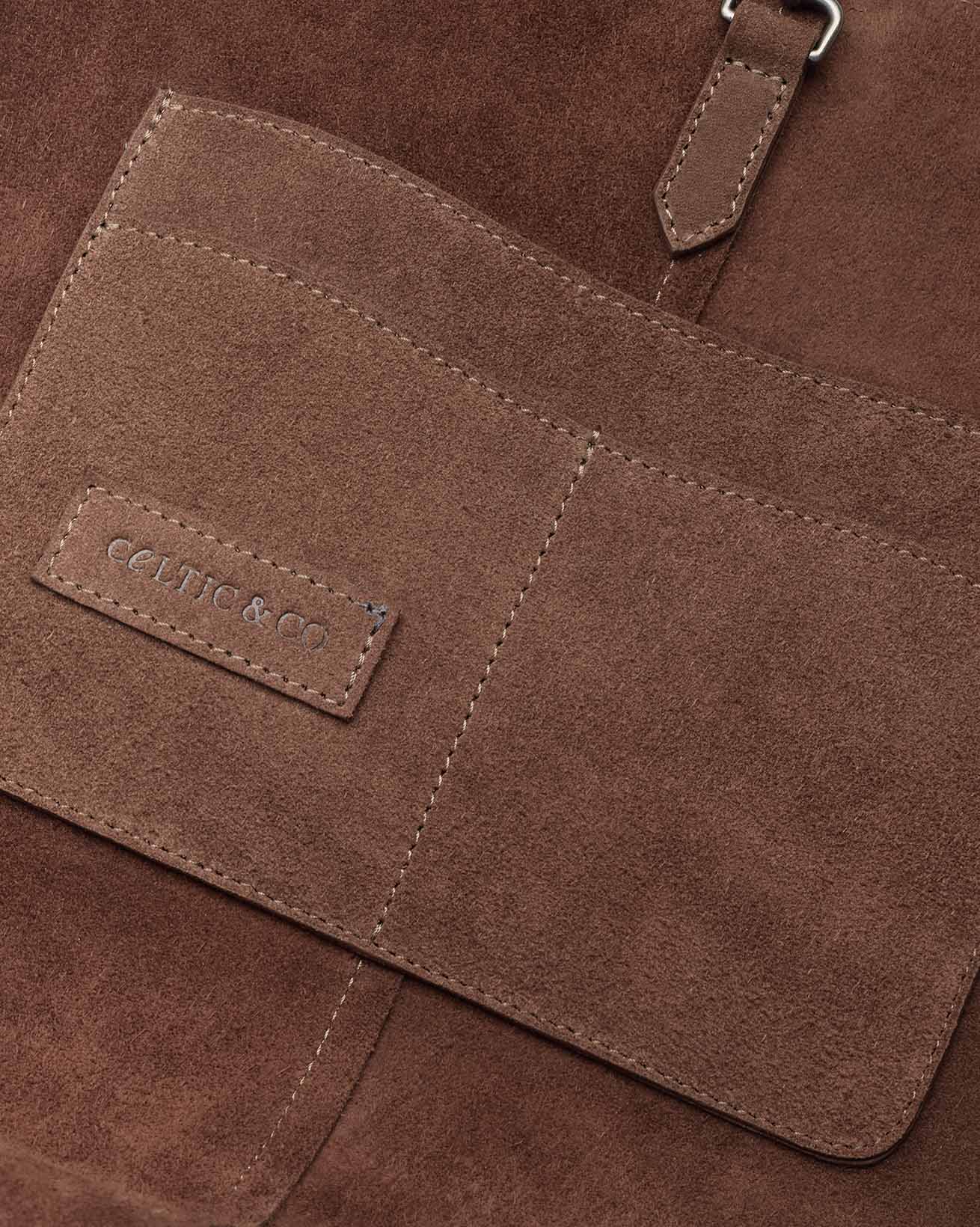 Celtic & Co. Suede Slouchy Shoulder Bag, Alternate, color, Cognac