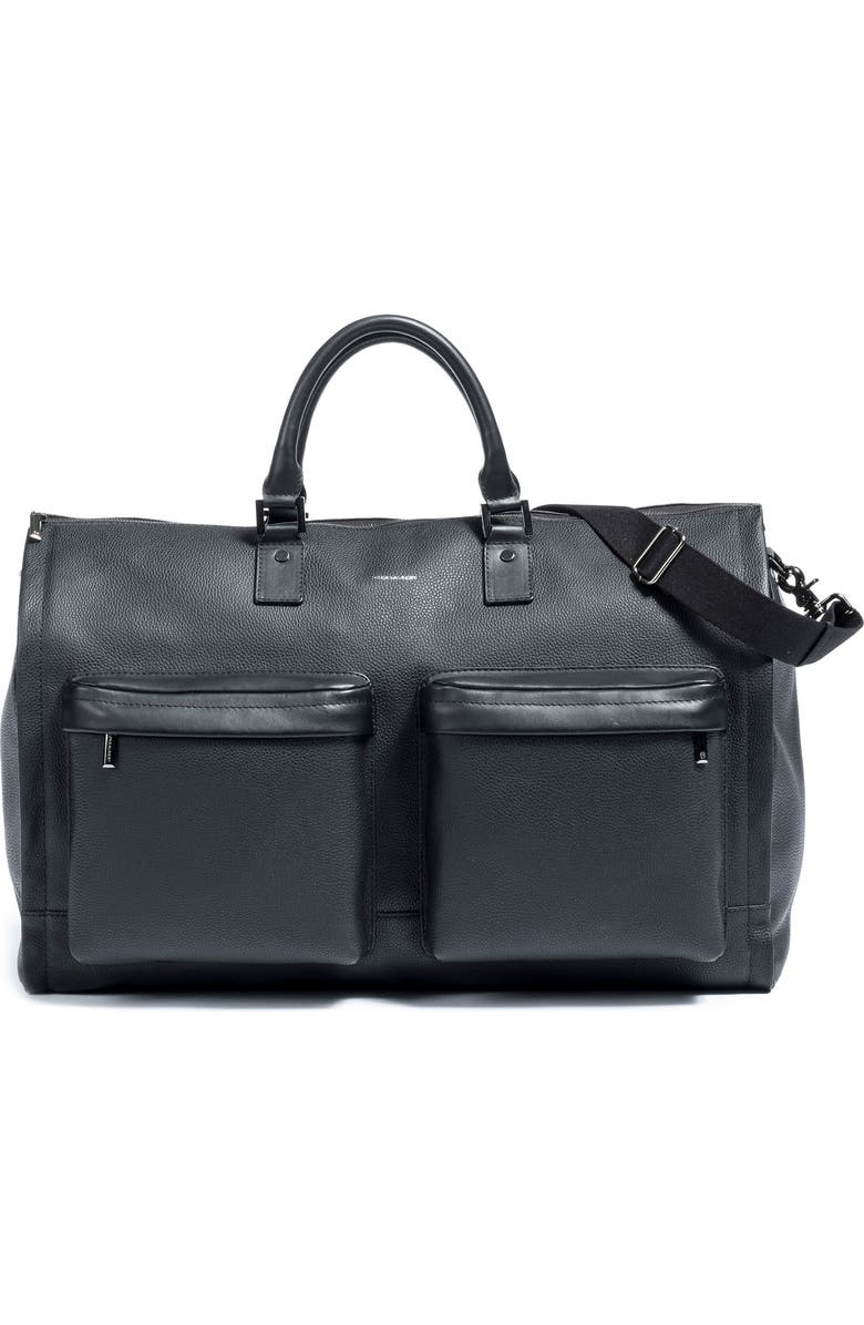 hook + ALBERT Leather Garment Bag, Main, color,