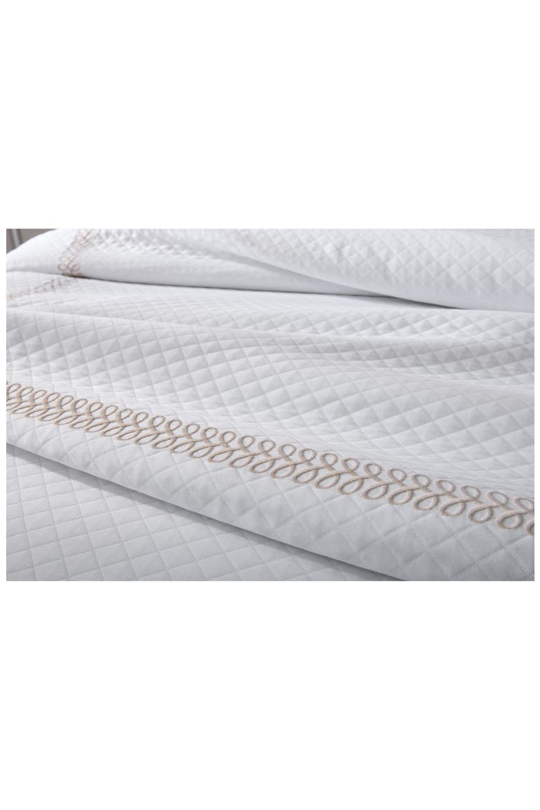 Astor Braid Matelassé Coverlet, Alternate, color, SKY