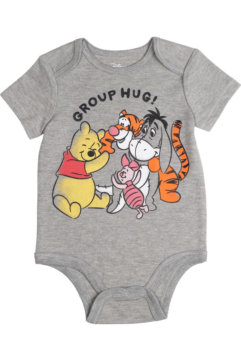 Winnie the Pooh 5-Pack Short Sleeve Bodysuits, Alternate, color, Pooh Friends Multi