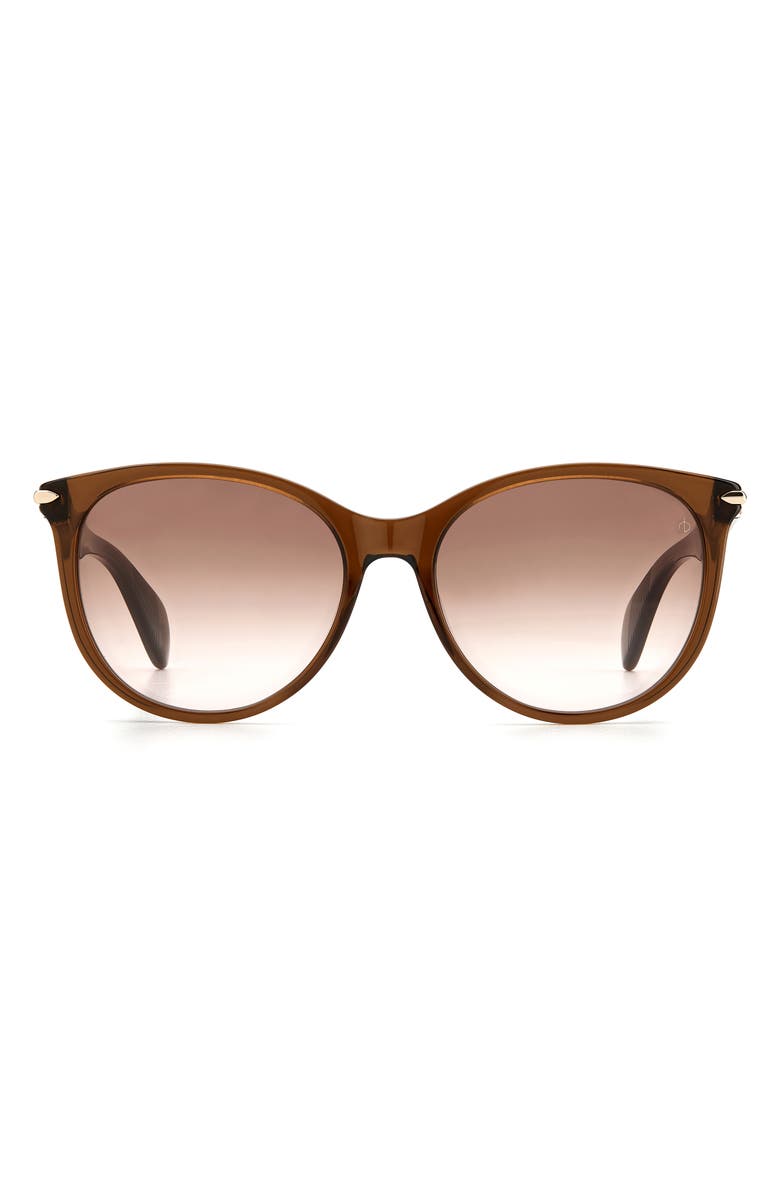 rag & bone 54mm Round Cat Eye Sunglasses, Main, color,