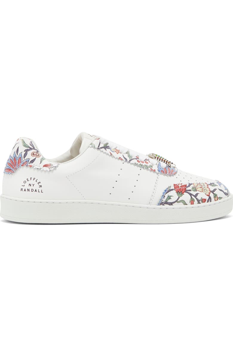 Loeffler Randall Keeley Floral Leather Sneaker, Alternate, color,