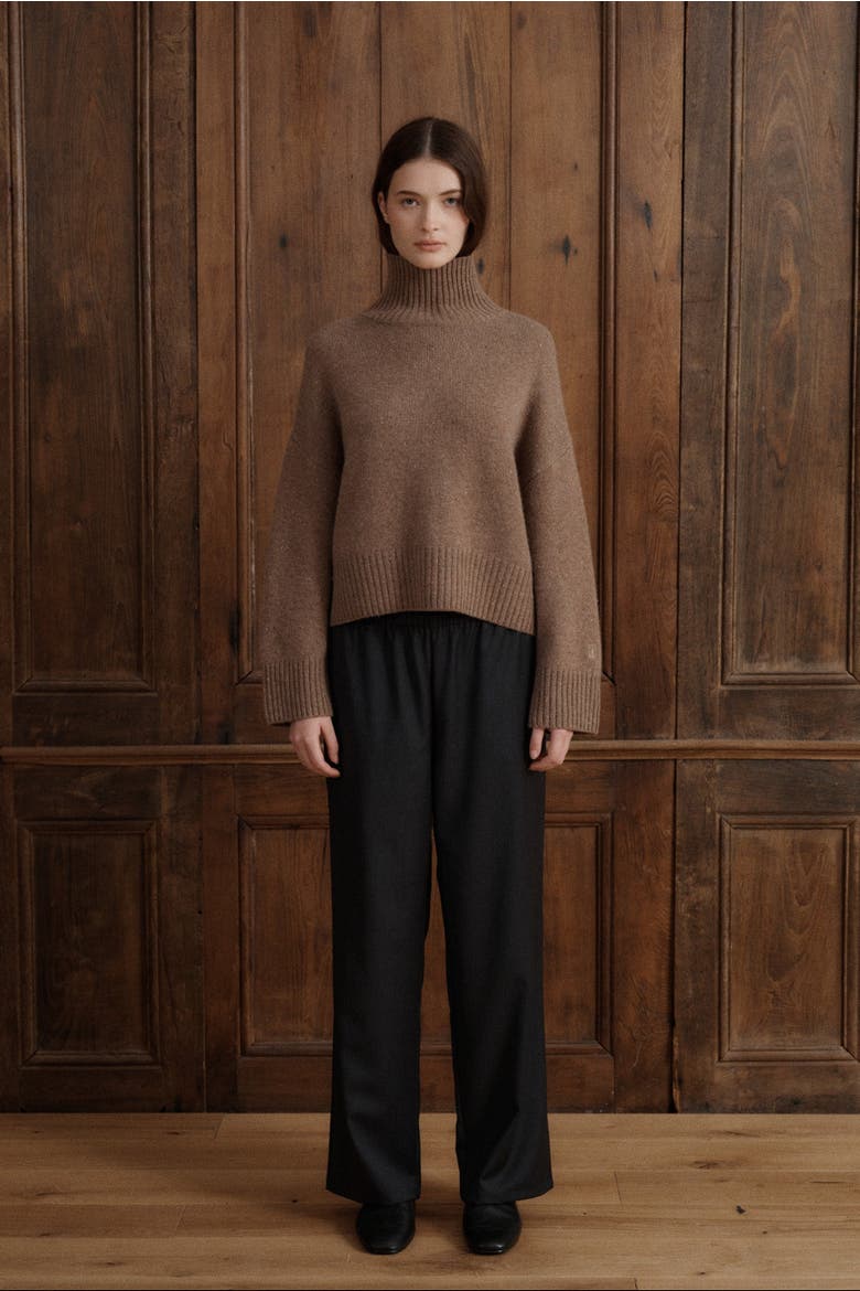 Maja Turtleneck Cashmere Sweater, Alternate, color, Toasted Walnut