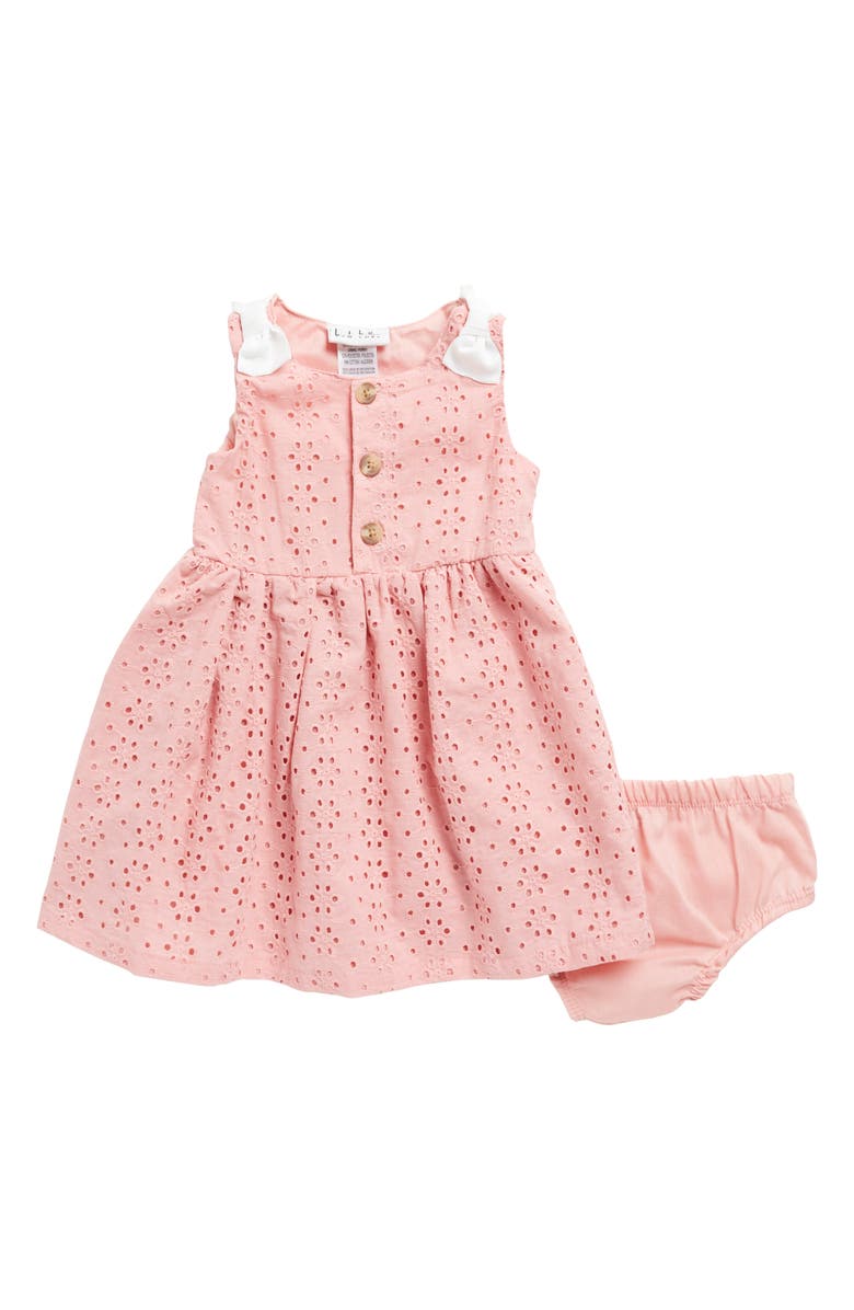 Nicole Miller Kids' 2-Piece Eyelet Dress Set, Main, color, 