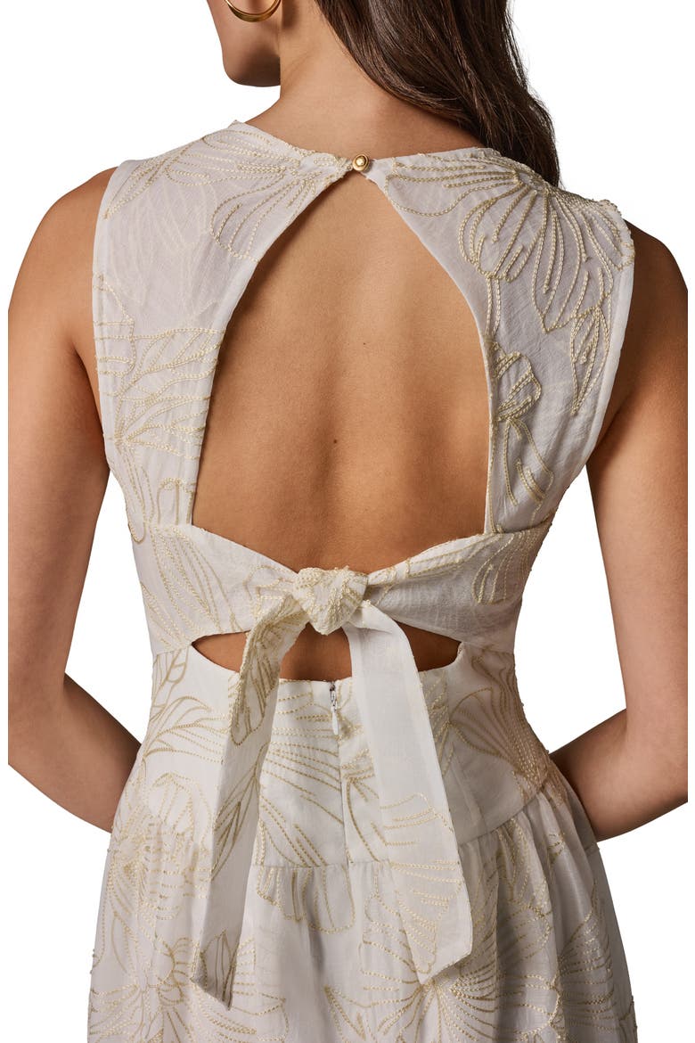 Floral Embroidery A-Line Dress, Alternate, color, CREAM/ SISA