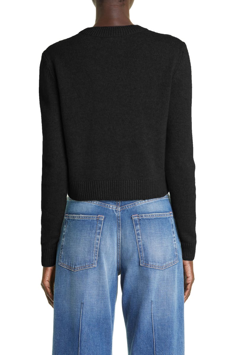 The Elder Statesman Simple Crop Cashmere Sweater, Alternate, color,