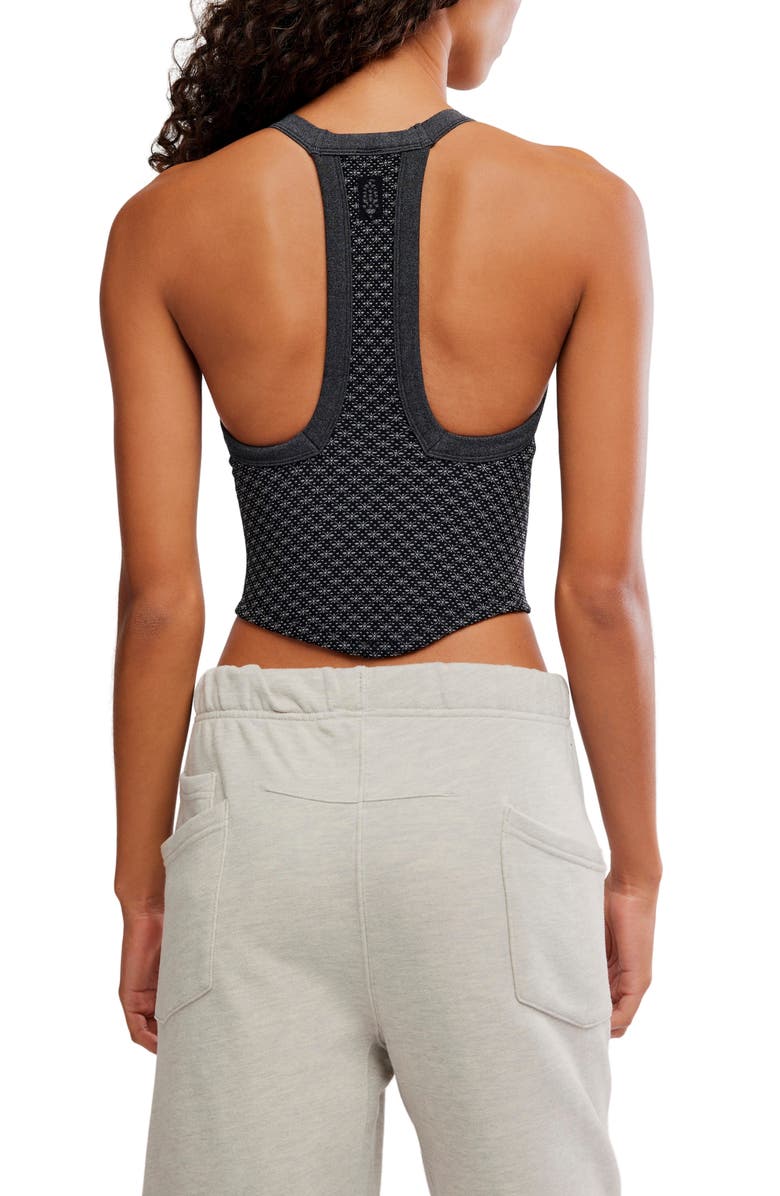 Free People All Clear Holiday V-Neck Tank, Alternate, color, Black