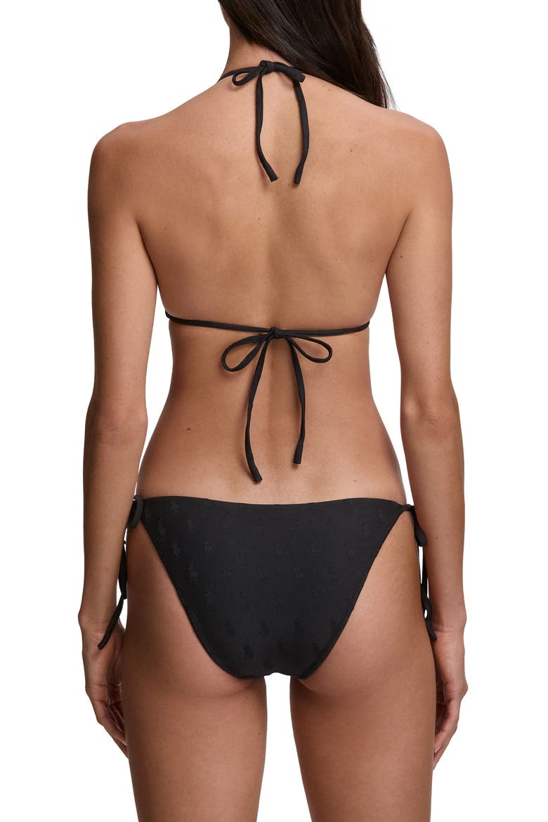 Ricky Slider Triangle Bikini Top, Alternate, color, BLACK