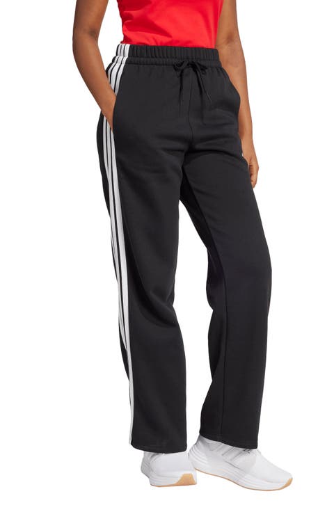 Essentials 3-Stripes Open Hem Fleece Pants