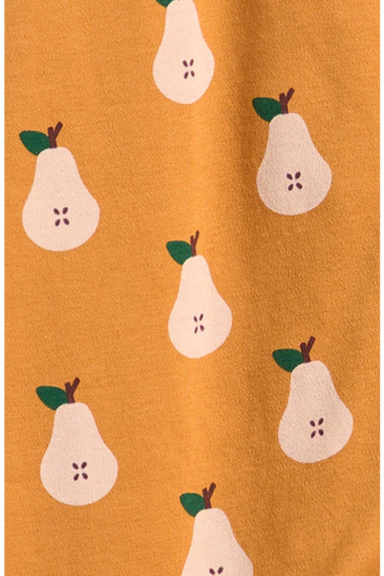 Summer Pears Organic Cotton Footie, Alternate, color, GOLD