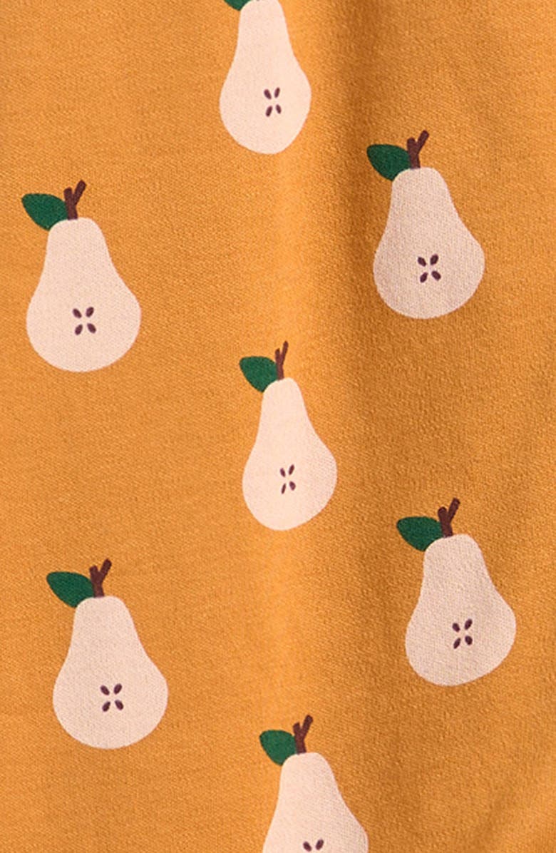 Little Green Radicals Summer Pears Organic Cotton Footie, Alternate, color, Gold