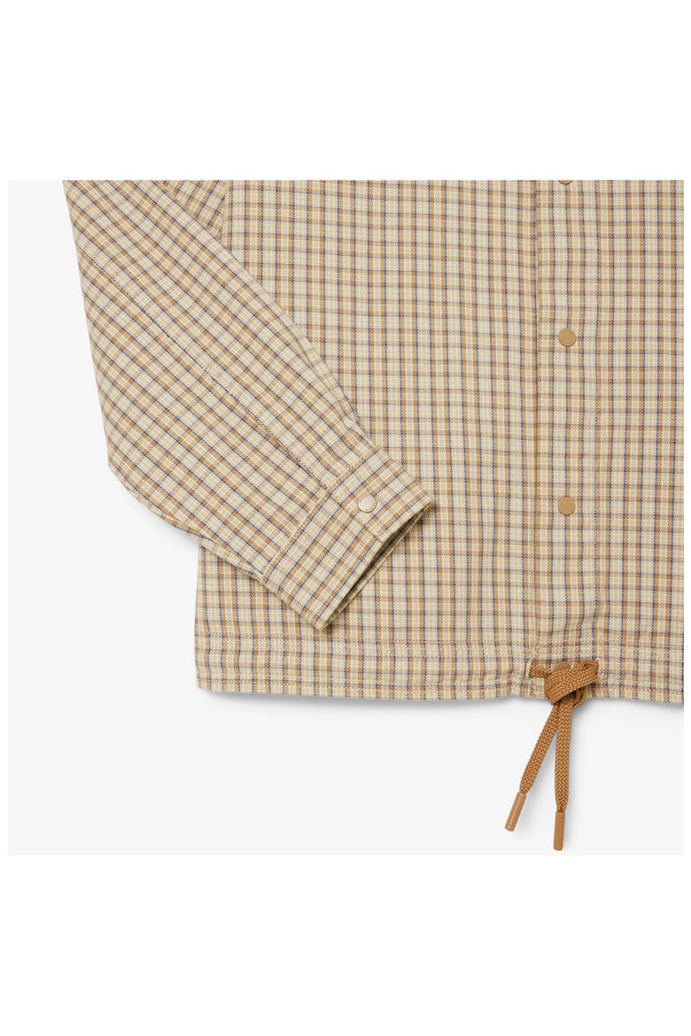 Oversize Drawstring Hem Snap Front Overshirt, Alternate, color, FRANCE BLUE/ VIENNESE-DATE