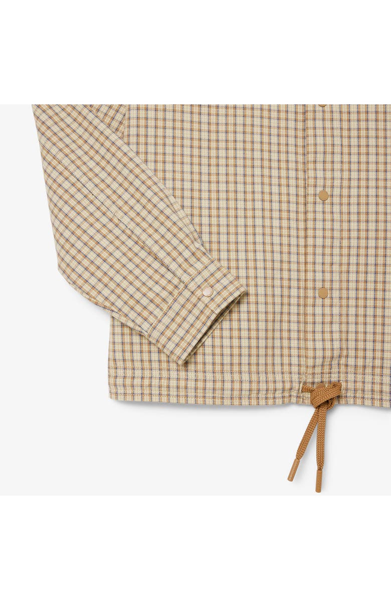 Lacoste Oversize Drawstring Hem Snap Front Overshirt, Alternate, color, France Blue/ Viennese-Date