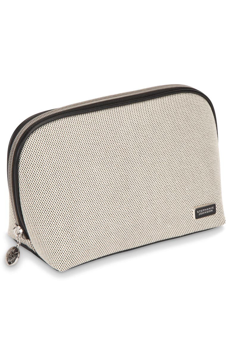 Stephanie Johnson Tropea Onyx Lola Makeup Bag, Alternate, color, Black