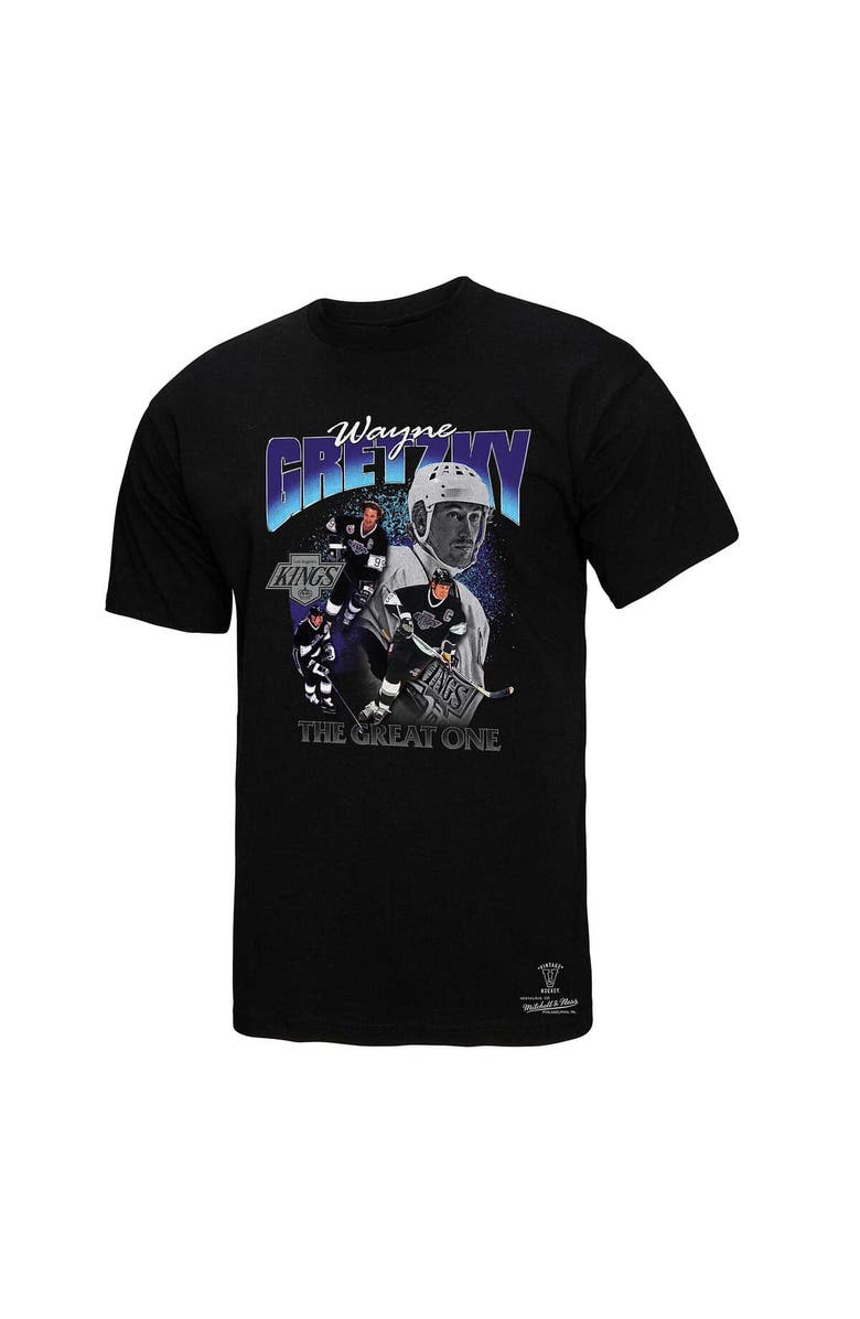 Mitchell & Ness Men's Mitchell & Ness Wayne Gretzky Black Los Angeles Kings Player Collage T-Shirt, Alternate, color, Black
