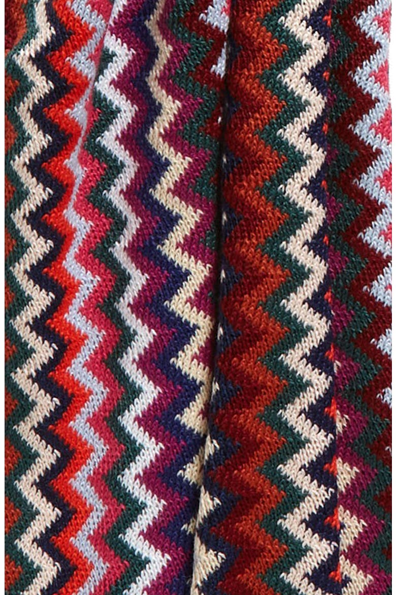 Chevron Stripe Wool Blend Scarf, Alternate, color, PURPLE ASSORTED